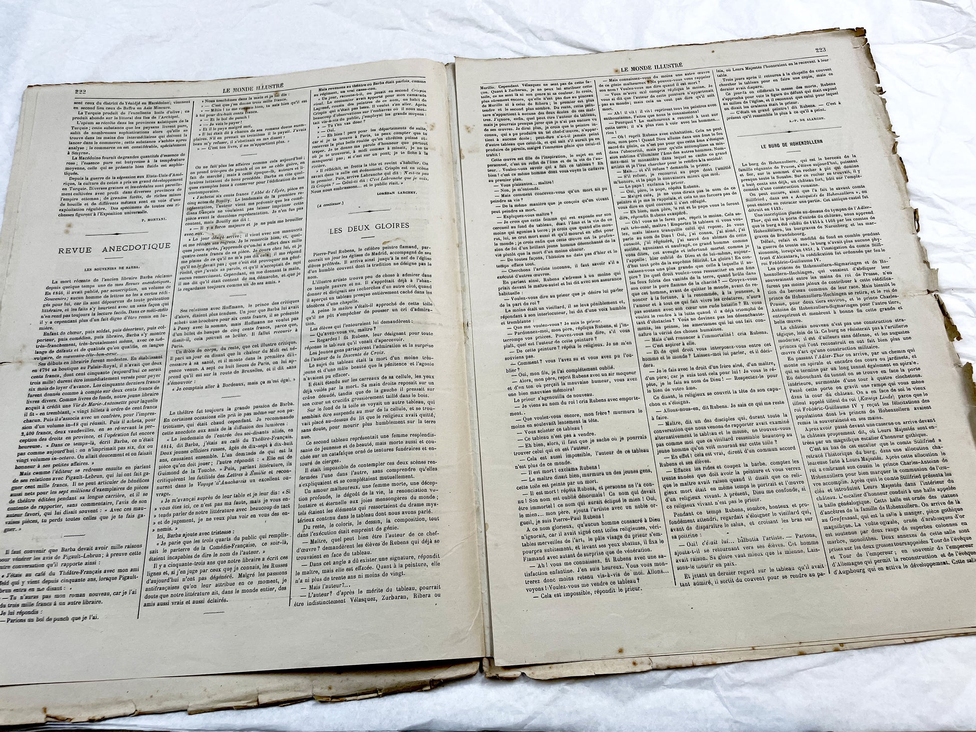 1860s - Stunning newspaper "Le monde illustré" with beautiful engravings - French weekly journal from 1867 - 16 pages