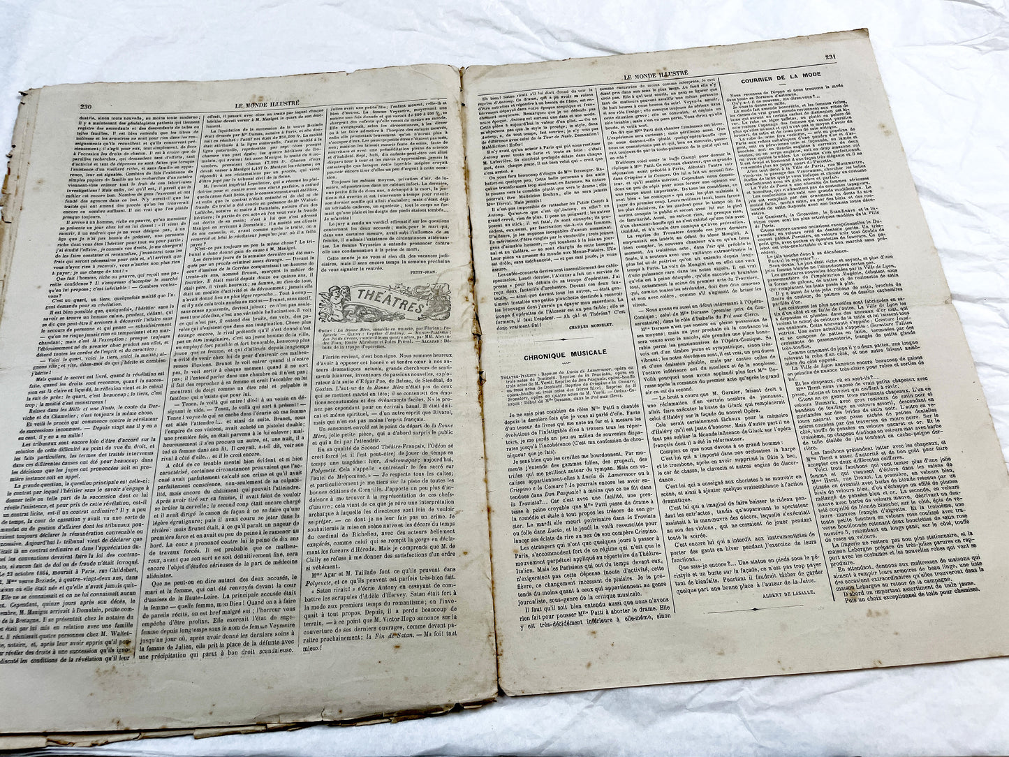 1860s - Stunning newspaper "Le monde illustré" with beautiful engravings - French weekly journal from 1867 - 16 pages