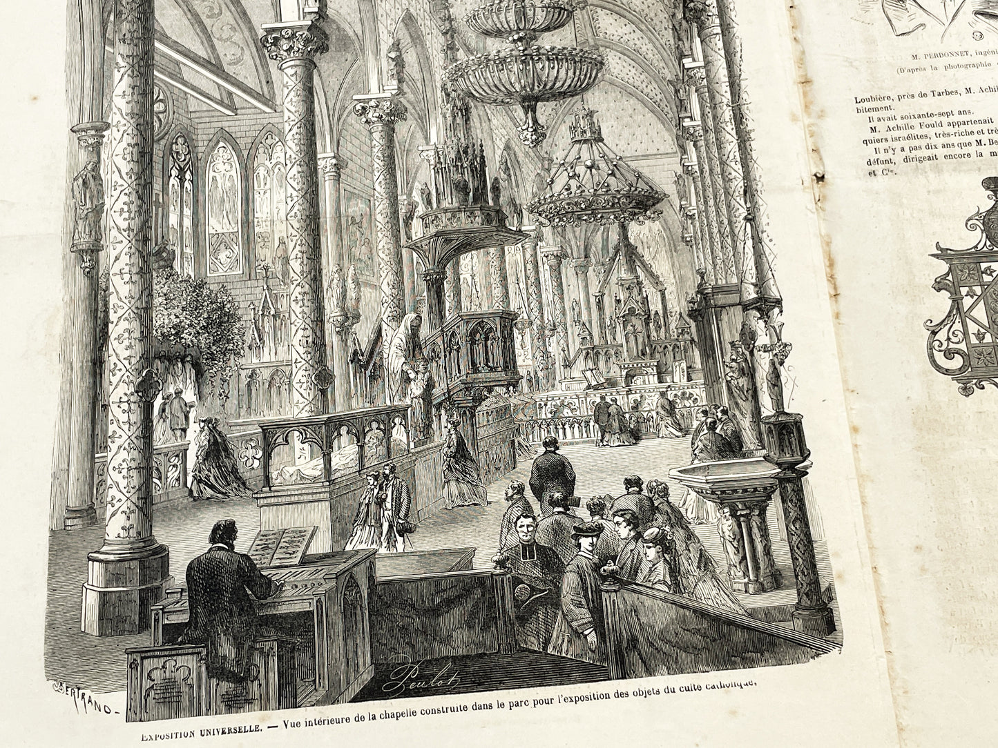 1860s - Stunning newspaper "Le monde illustré" with beautiful engravings - French weekly journal from 1867 - 16 pages