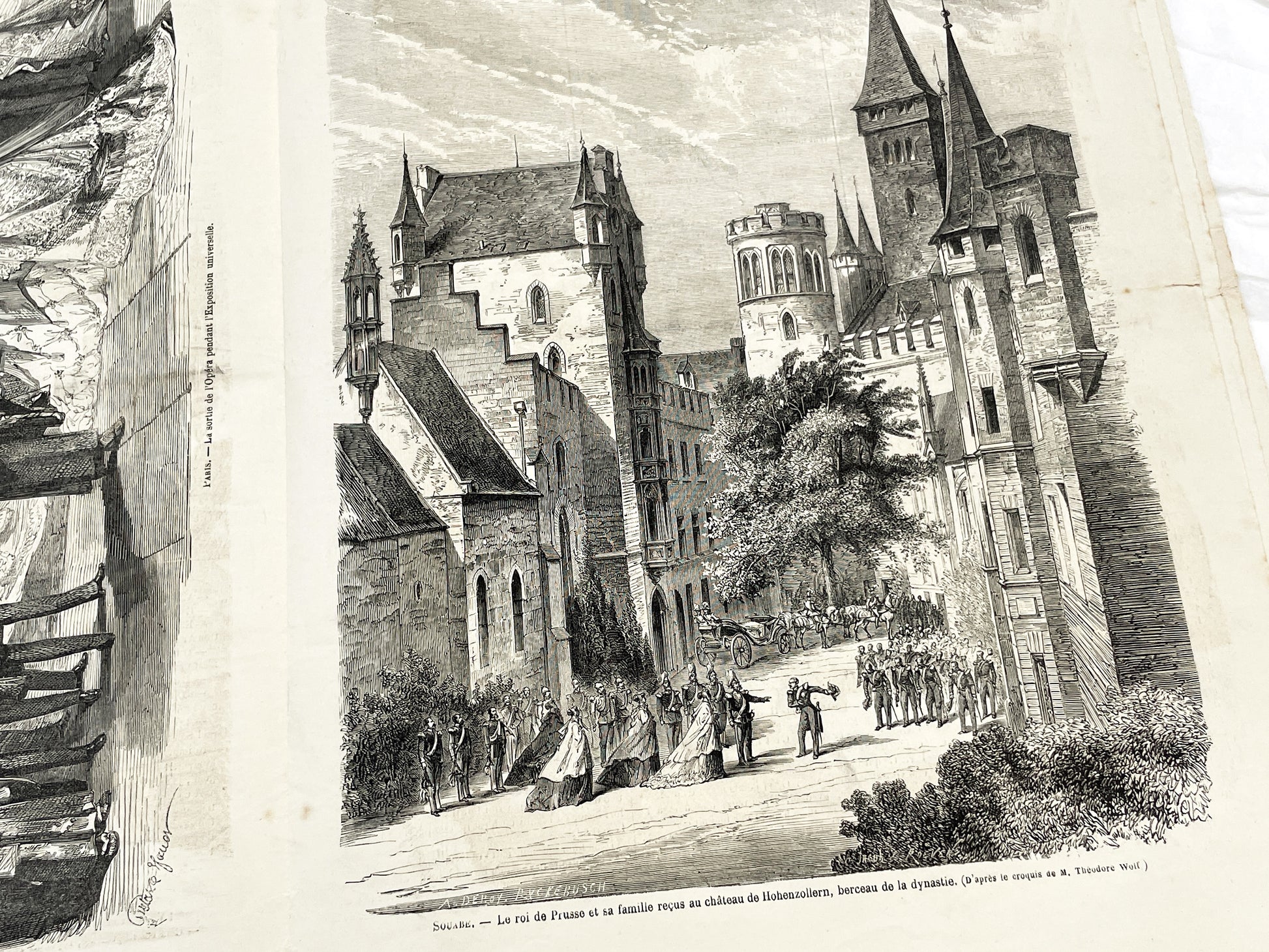 1860s - Stunning newspaper "Le monde illustré" with beautiful engravings - French weekly journal from 1867 - 16 pages