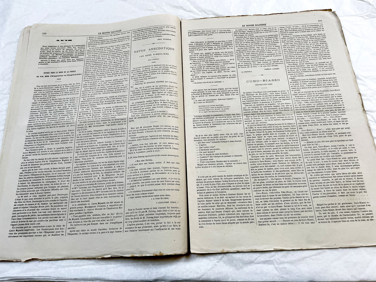 1860s - Stunning newspaper "Le monde illustré" with beautiful engravings - French weekly journal from 1867 - 16 pages