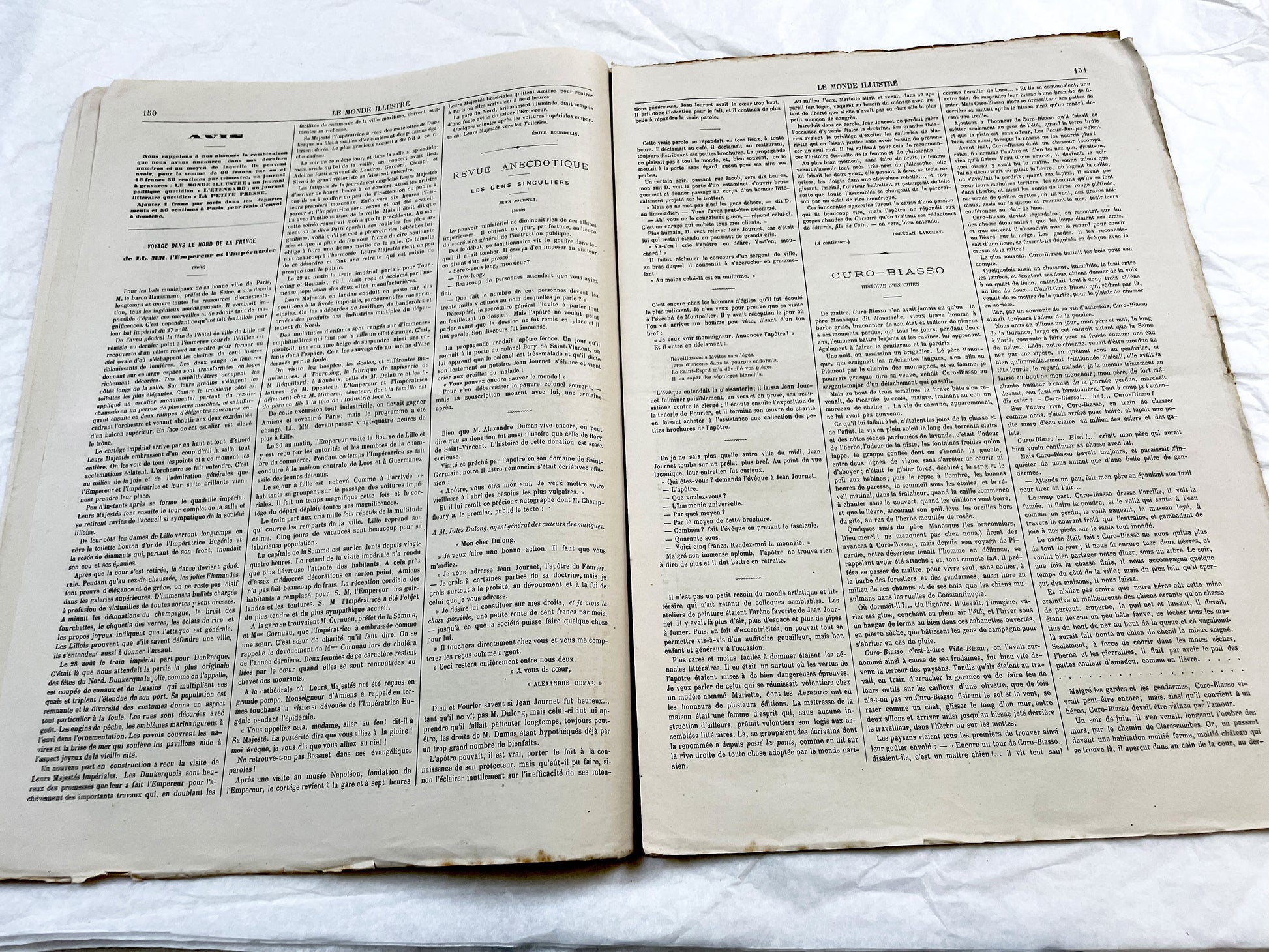 1860s - Stunning newspaper "Le monde illustré" with beautiful engravings - French weekly journal from 1867 - 16 pages