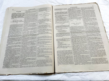 1860s - Stunning newspaper "Le monde illustré" with beautiful engravings - French weekly journal from 1867 - 16 pages