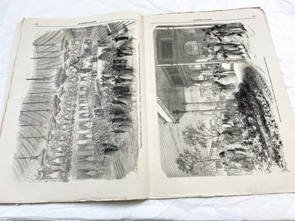 1860s - Stunning newspaper "Le monde illustré" with beautiful engravings - French weekly journal from 1867 - 16 pages