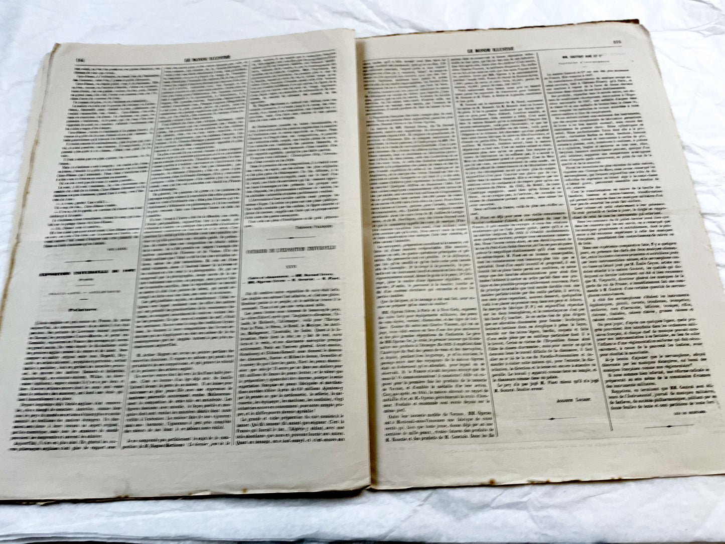 1860s - Stunning newspaper "Le monde illustré" with beautiful engravings - French weekly journal from 1867 - 16 pages