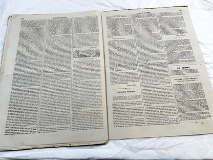 1860s - Stunning newspaper "Le monde illustré" with beautiful engravings - French weekly journal from 1867 - 16 pages