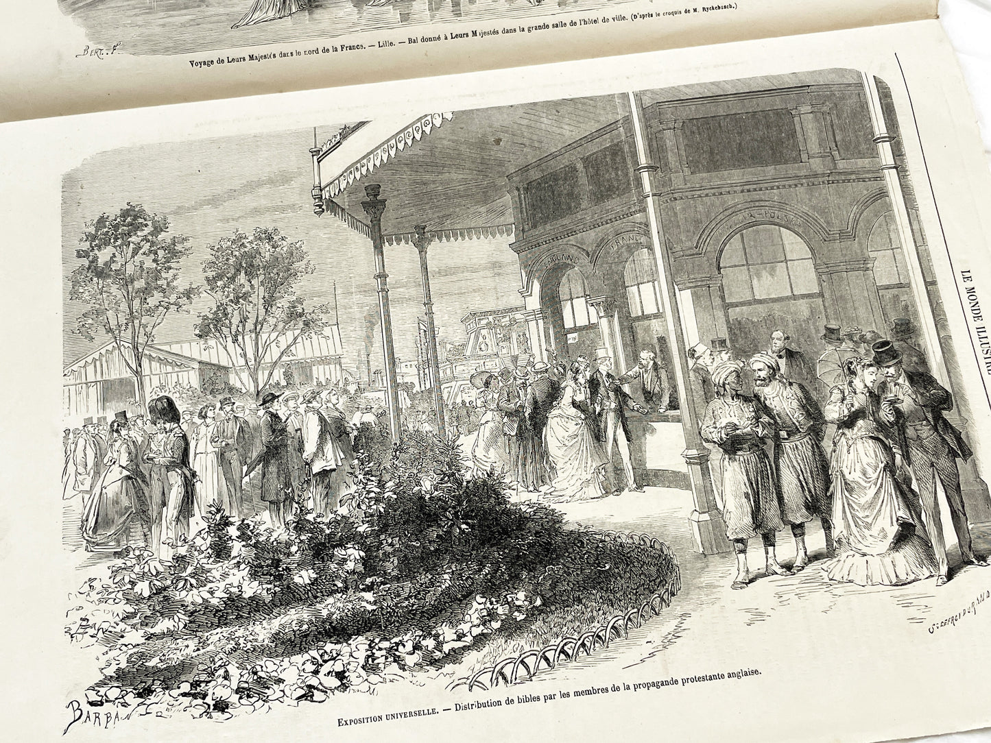 1860s - Stunning newspaper "Le monde illustré" with beautiful engravings - French weekly journal from 1867 - 16 pages