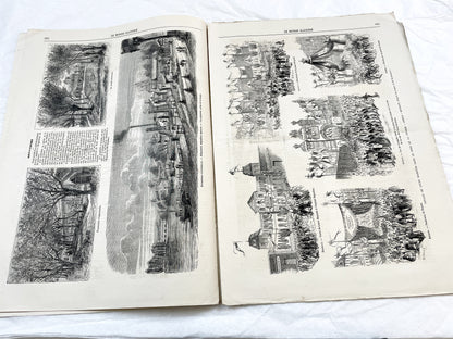 1860s - Stunning newspaper "Le monde illustré" with beautiful engravings - French newspaper from 1867 - 16 pages