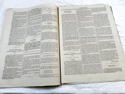 1860s - Stunning newspaper "Le monde illustré" with beautiful engravings - French newspaper from 1867 - 16 pages