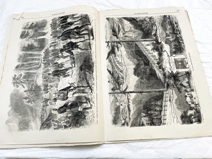 1860s - Stunning newspaper "Le monde illustré" with beautiful engravings - French newspaper from 1867 - 16 pages