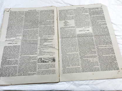 1860s - Stunning newspaper "Le monde illustré" with beautiful engravings - French newspaper from 1867 - 16 pages