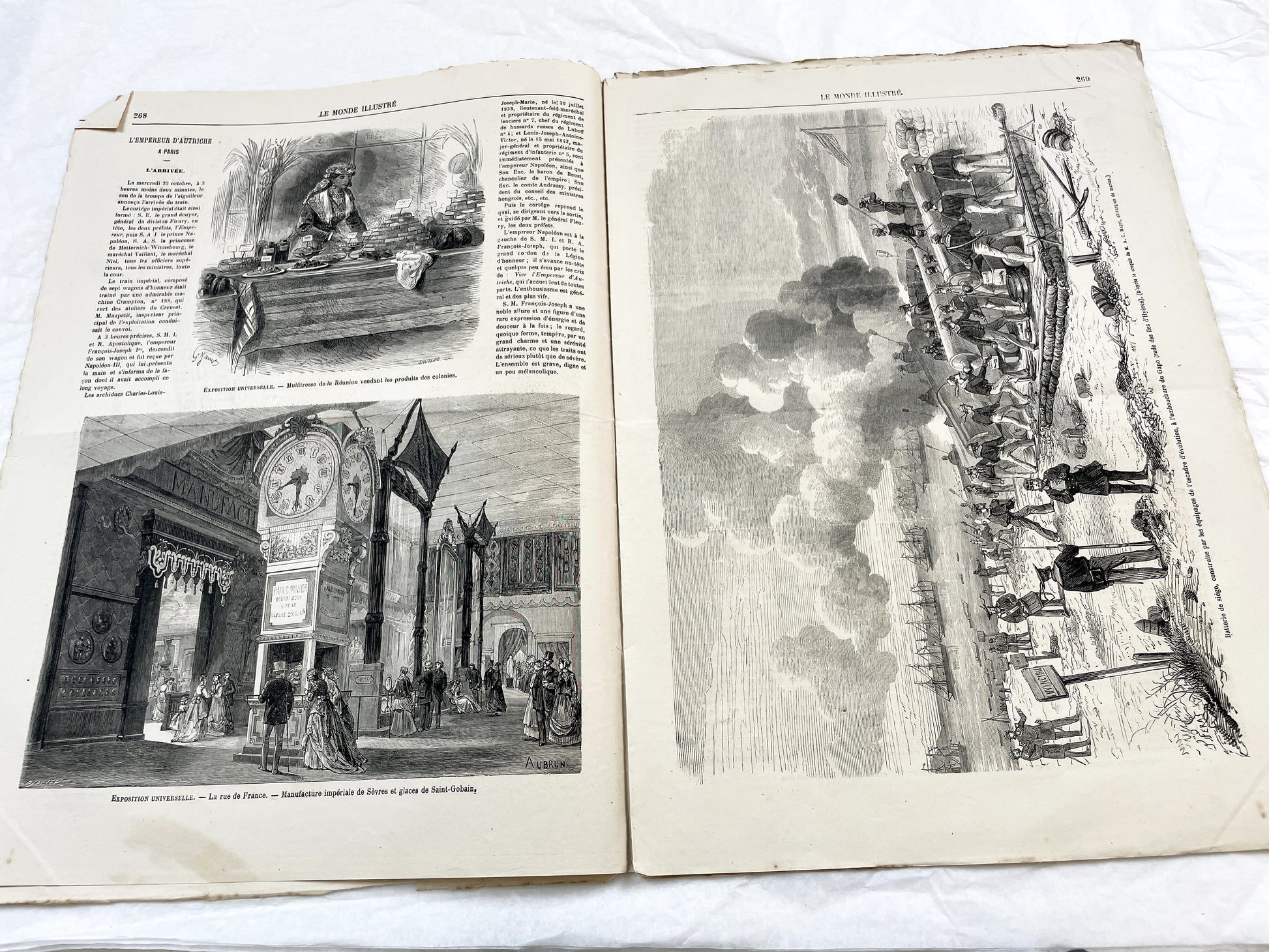 1860s - Stunning newspaper "Le monde illustré" with beautiful engravings - French newspaper from 1867 - 16 pages
