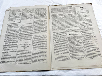 1860s - Stunning newspaper "Le monde illustré" with beautiful engravings - French newspaper from 1867 - 16 pages