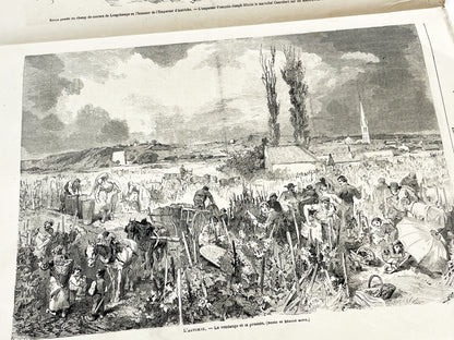 1860s - Stunning newspaper "Le monde illustré" with beautiful engravings - French newspaper from 1867 - 16 pages