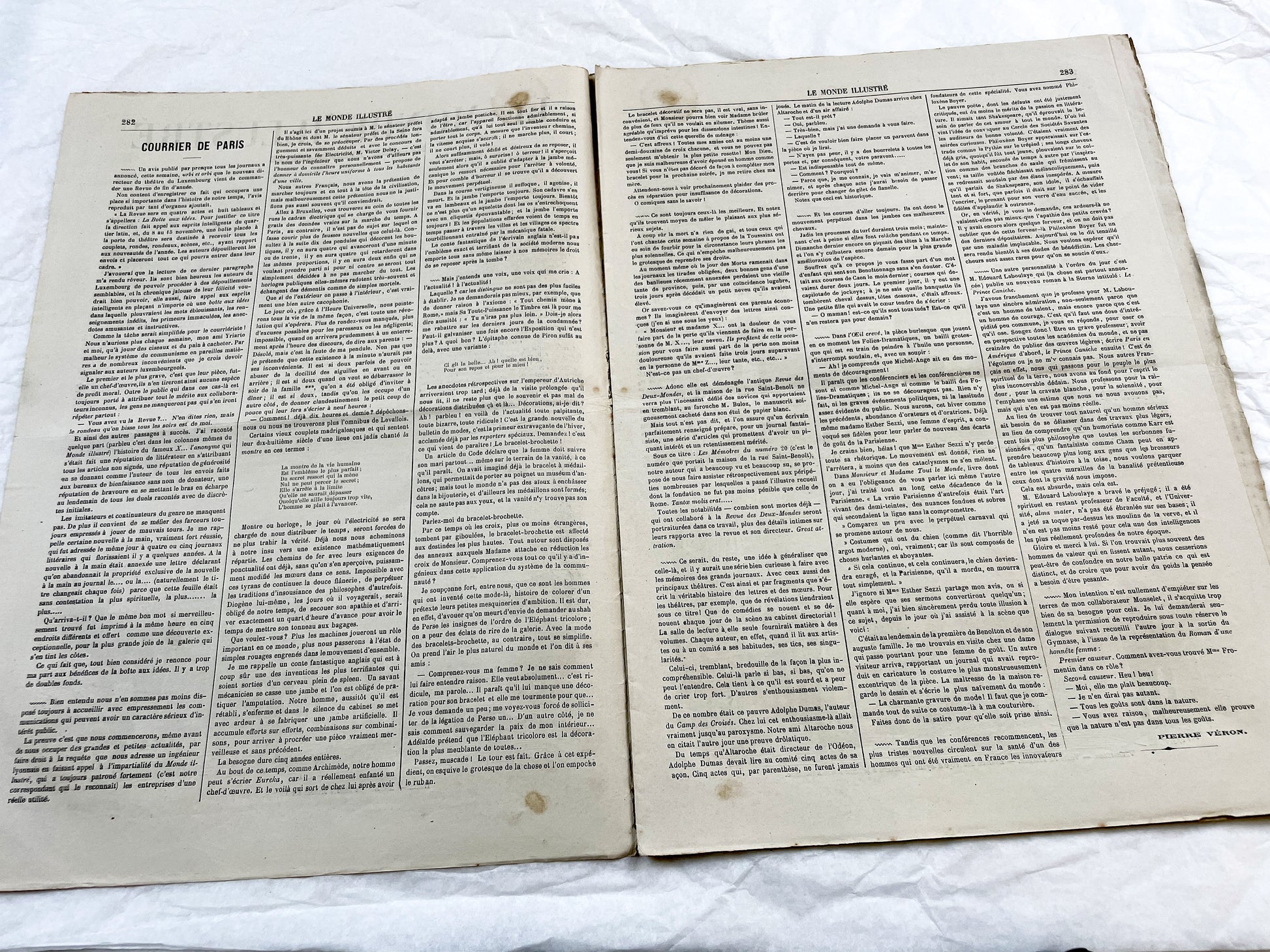 1860s - Stunning newspaper "Le monde illustré" with beautiful engravings - French newspaper from 1867 - 16 pages