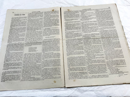 1860s - Stunning newspaper "Le monde illustré" with beautiful engravings - French newspaper from 1867 - 16 pages