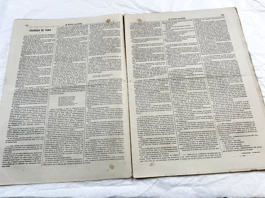 1860s - Stunning newspaper "Le monde illustré" with beautiful engravings - French newspaper from 1867 - 16 pages