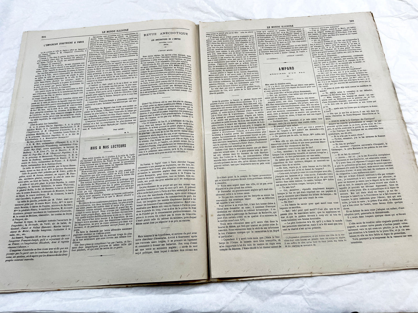 1860s - Stunning newspaper "Le monde illustré" with beautiful engravings - French newspaper from 1867 - 16 pages