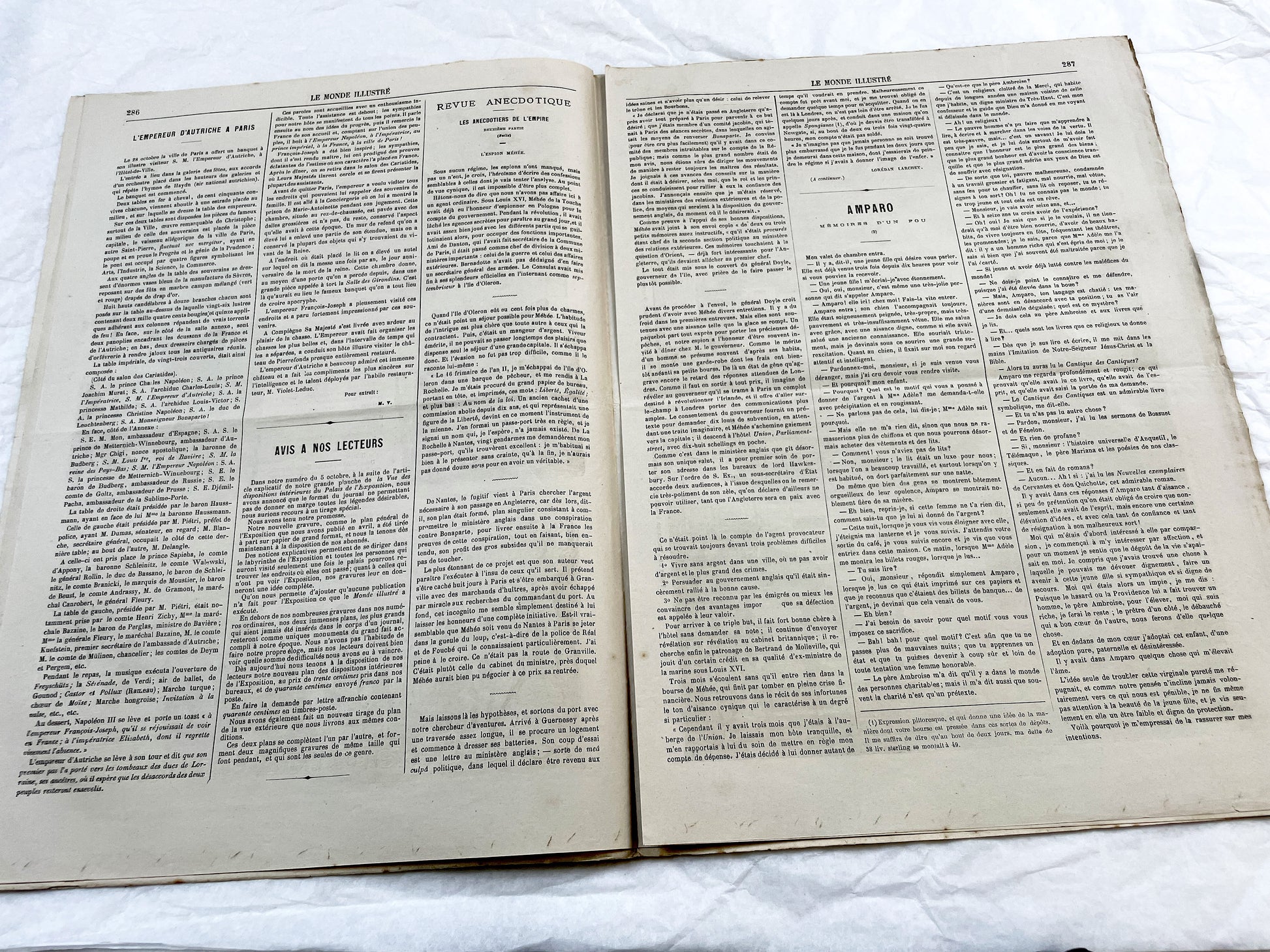 1860s - Stunning newspaper "Le monde illustré" with beautiful engravings - French newspaper from 1867 - 16 pages