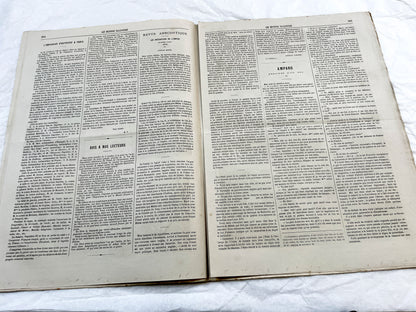 1860s - Stunning newspaper "Le monde illustré" with beautiful engravings - French newspaper from 1867 - 16 pages