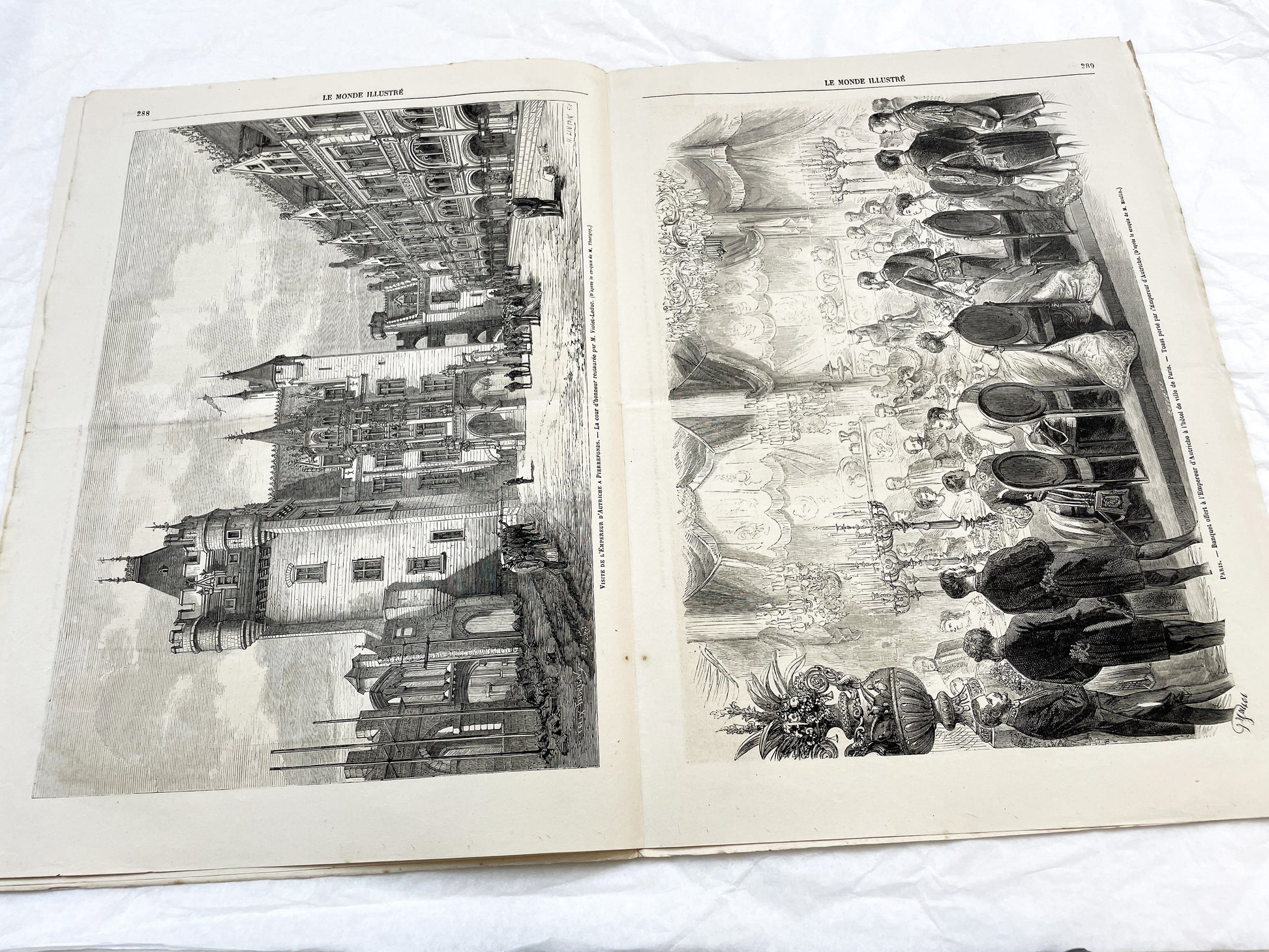 1860s - Stunning newspaper "Le monde illustré" with beautiful engravings - French newspaper from 1867 - 16 pages