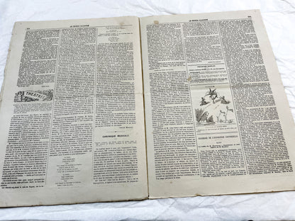 1860s - Stunning newspaper "Le monde illustré" with beautiful engravings - French newspaper from 1867 - 16 pages