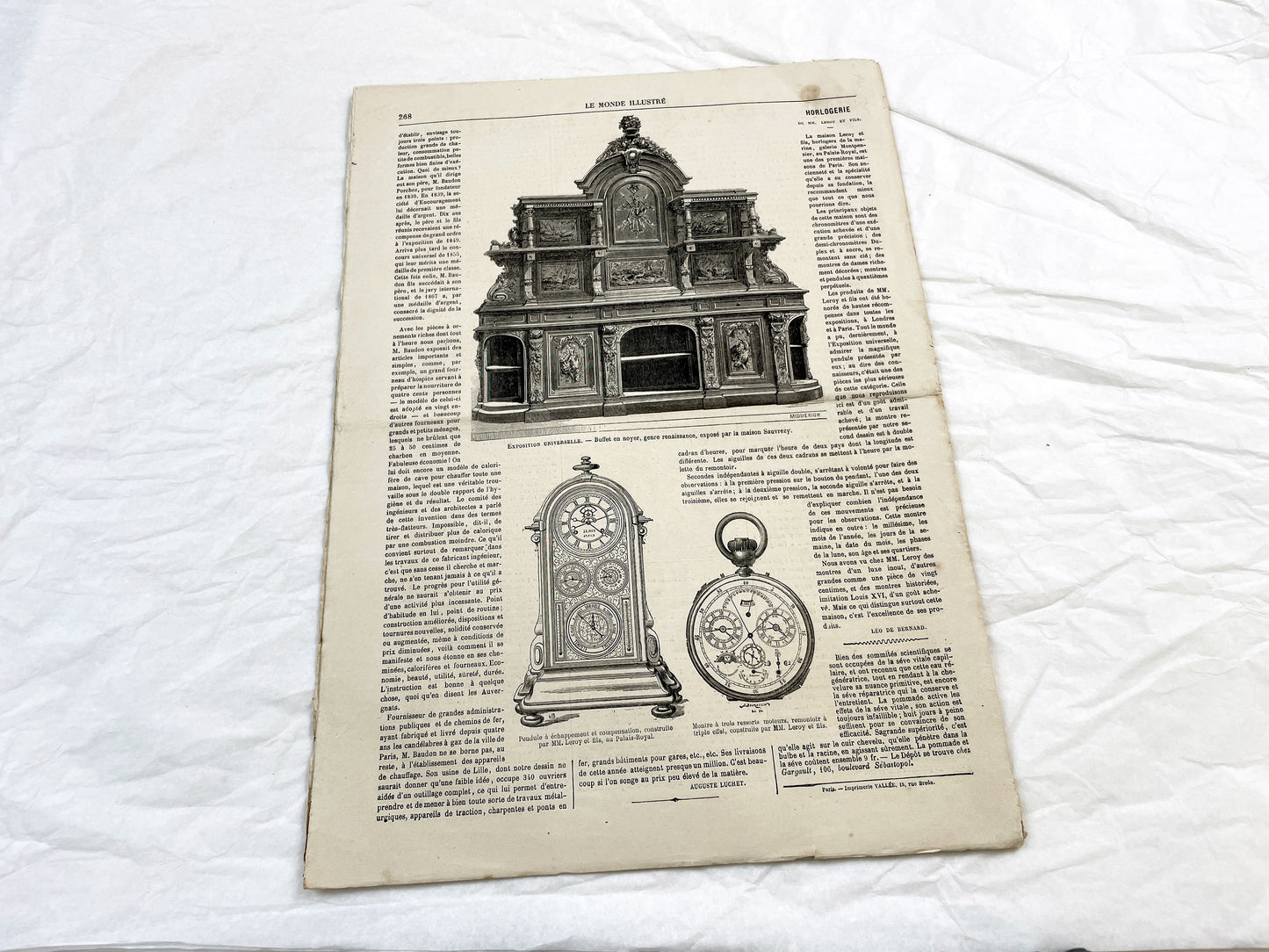 1860s - Stunning newspaper "Le monde illustré" with beautiful engravings - French newspaper from 1867 - 16 pages