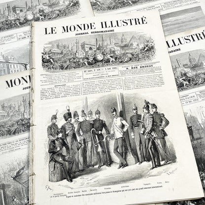 1860s - Stunning newspaper "Le monde illustré" with beautiful engravings - French newspaper from 1867 - 16 pages