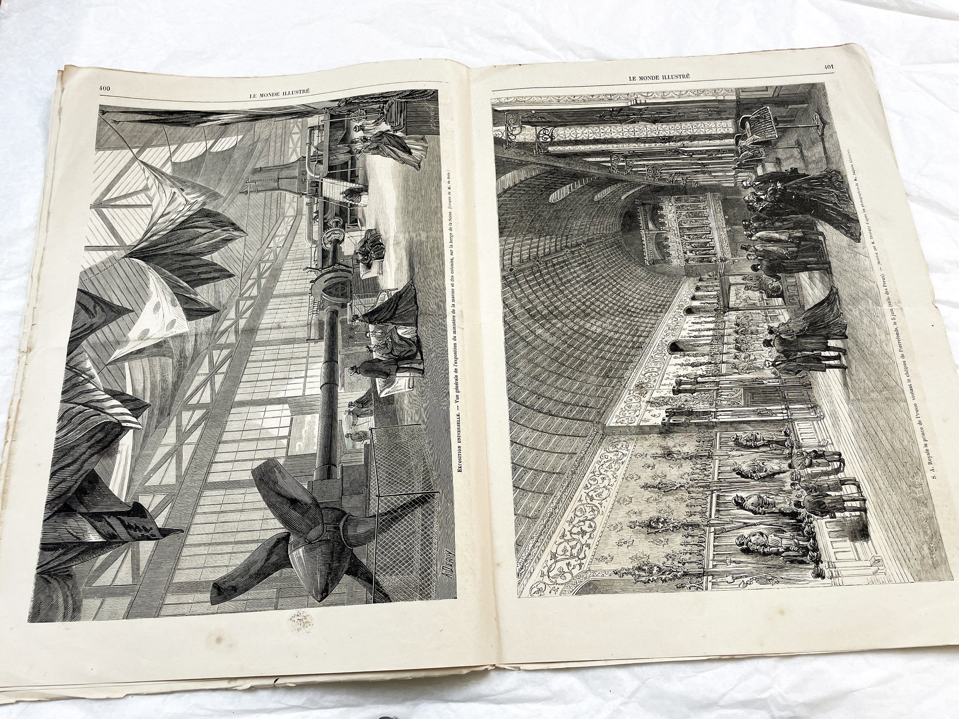 1860s - Stunning newspaper "Le monde illustré" with beautiful engravings - French newspaper from 1867 - 16 pages