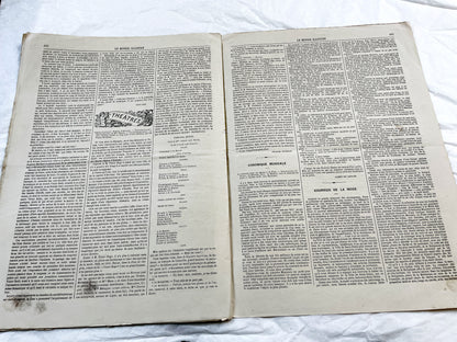 1860s - Stunning newspaper "Le monde illustré" with beautiful engravings - French newspaper from 1867 - 16 pages
