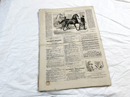 1860s - Stunning newspaper "Le monde illustré" with beautiful engravings - French newspaper from 1867 - 16 pages