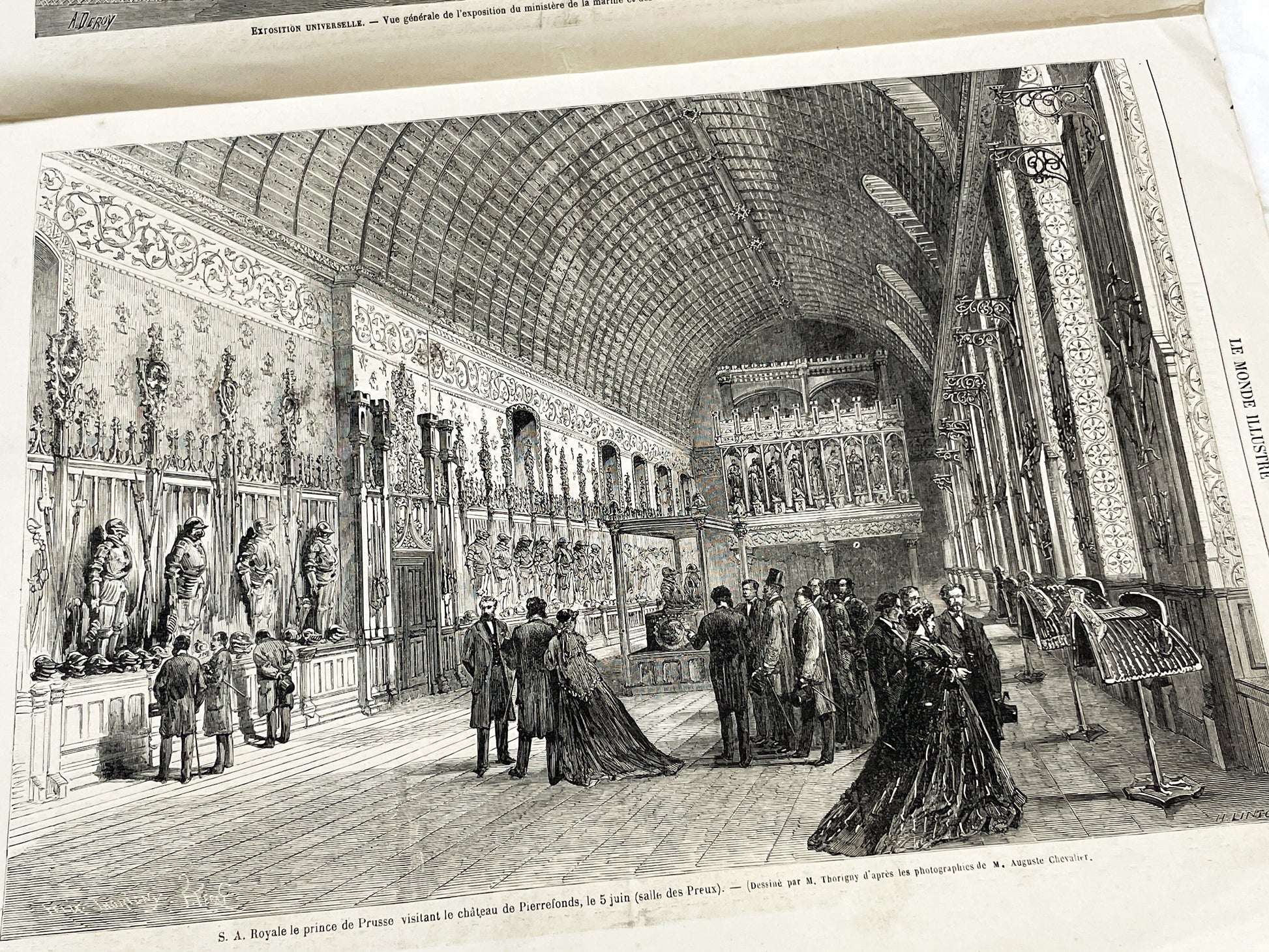 1860s - Stunning newspaper "Le monde illustré" with beautiful engravings - French newspaper from 1867 - 16 pages