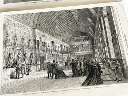 1860s - Stunning newspaper "Le monde illustré" with beautiful engravings - French newspaper from 1867 - 16 pages