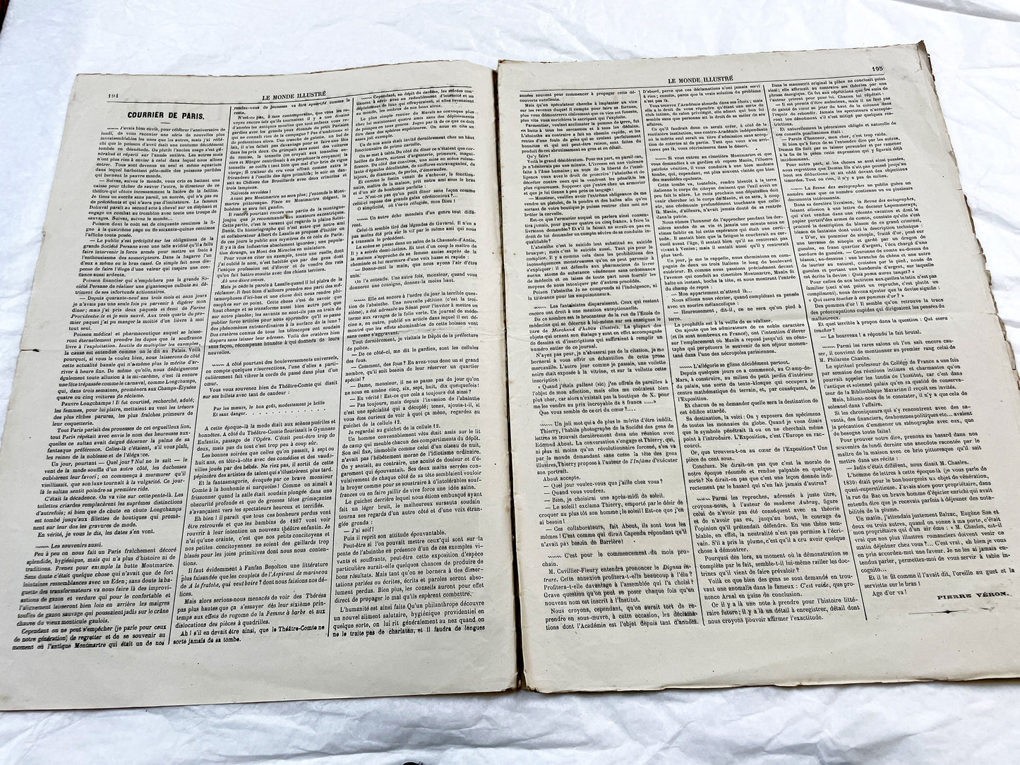 1860s - Stunning newspaper "Le monde illustré" with beautiful engravings - French newspaper from 1867 - 16 pages