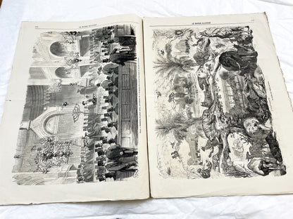 1860s - Stunning newspaper "Le monde illustré" with beautiful engravings - French newspaper from 1867 - 16 pages