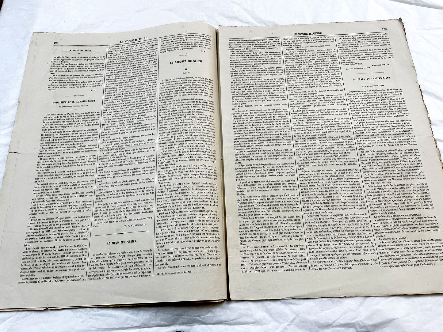 1860s - Stunning newspaper "Le monde illustré" with beautiful engravings - French newspaper from 1867 - 16 pages