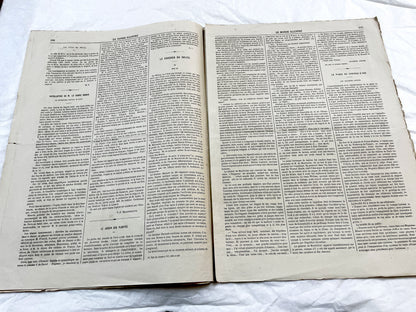 1860s - Stunning newspaper "Le monde illustré" with beautiful engravings - French newspaper from 1867 - 16 pages