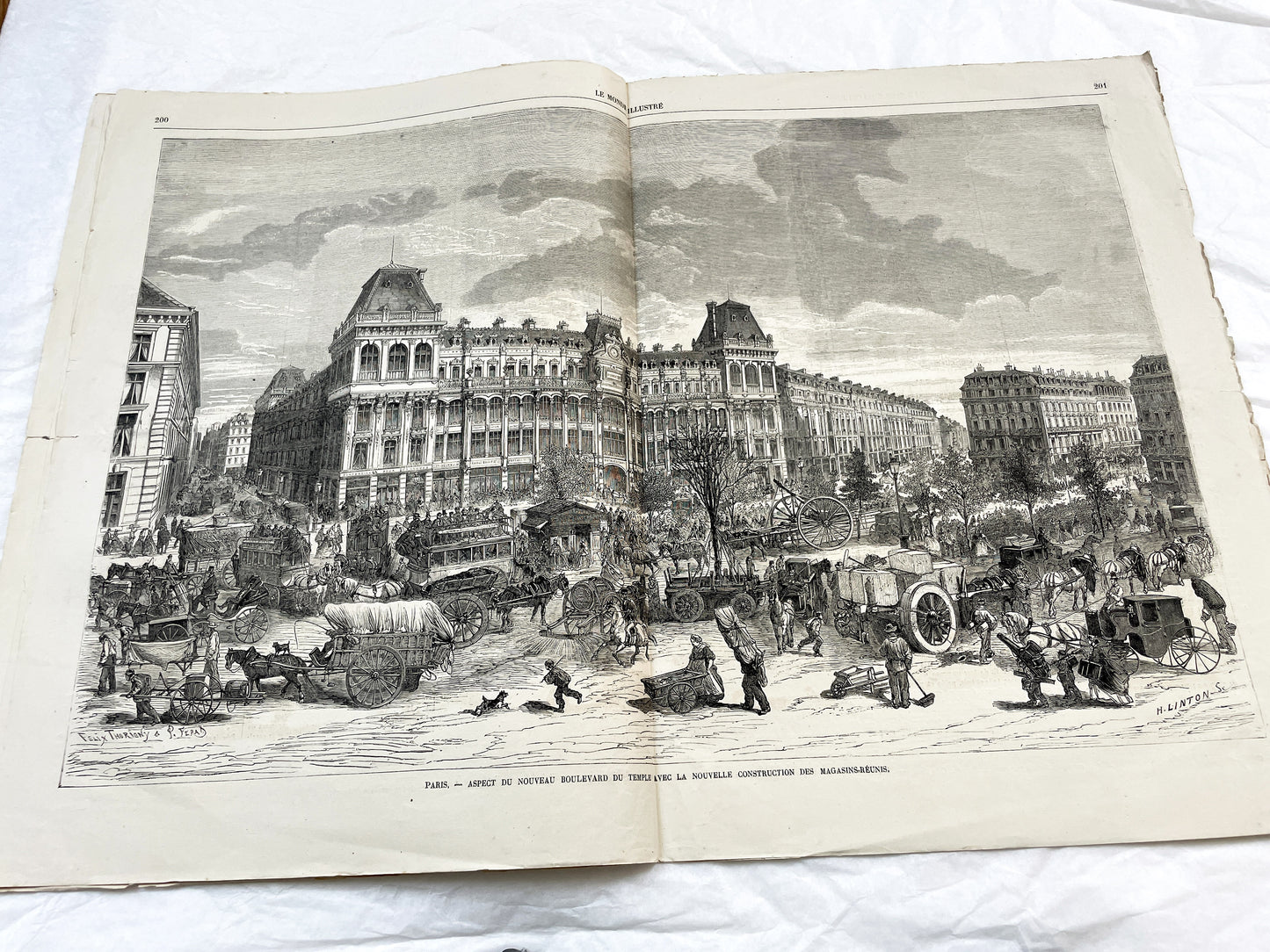 1860s - Stunning newspaper "Le monde illustré" with beautiful engravings - French newspaper from 1867 - 16 pages