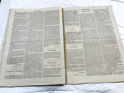 1860s - Stunning newspaper "Le monde illustré" with beautiful engravings - French newspaper from 1867 - 16 pages