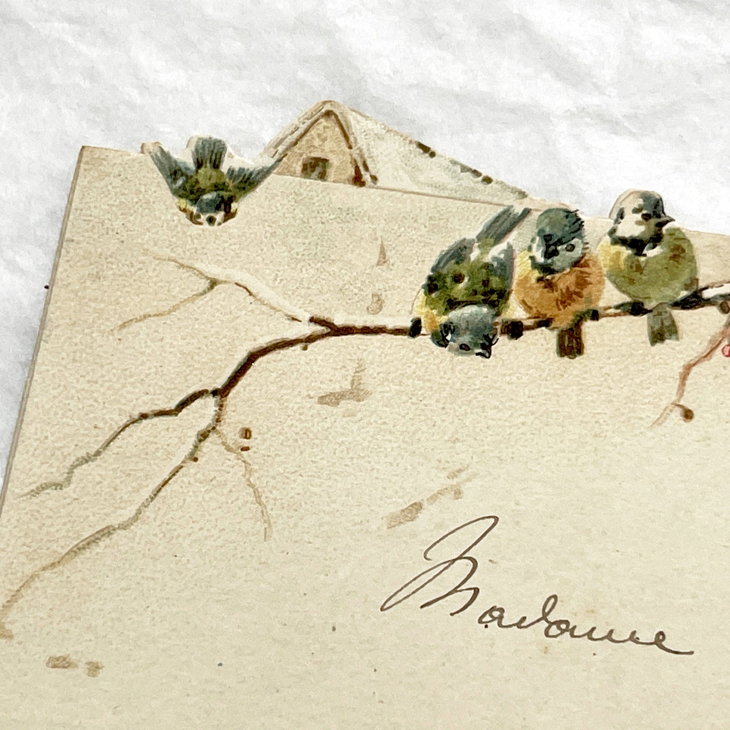 1900s - Antique French Handwritten Dinner Menu Card - Elegant Parisian Cuisine - Historical Ephemera - Vintage Fine Dining Invitation