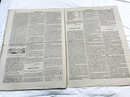 1860s - Stunning newspaper "Le monde illustré" with beautiful engravings - French newspaper from 1867 - 16 pages
