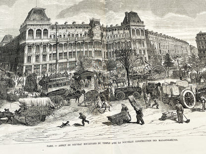 1860s - Stunning newspaper "Le monde illustré" with beautiful engravings - French newspaper from 1867 - 16 pages