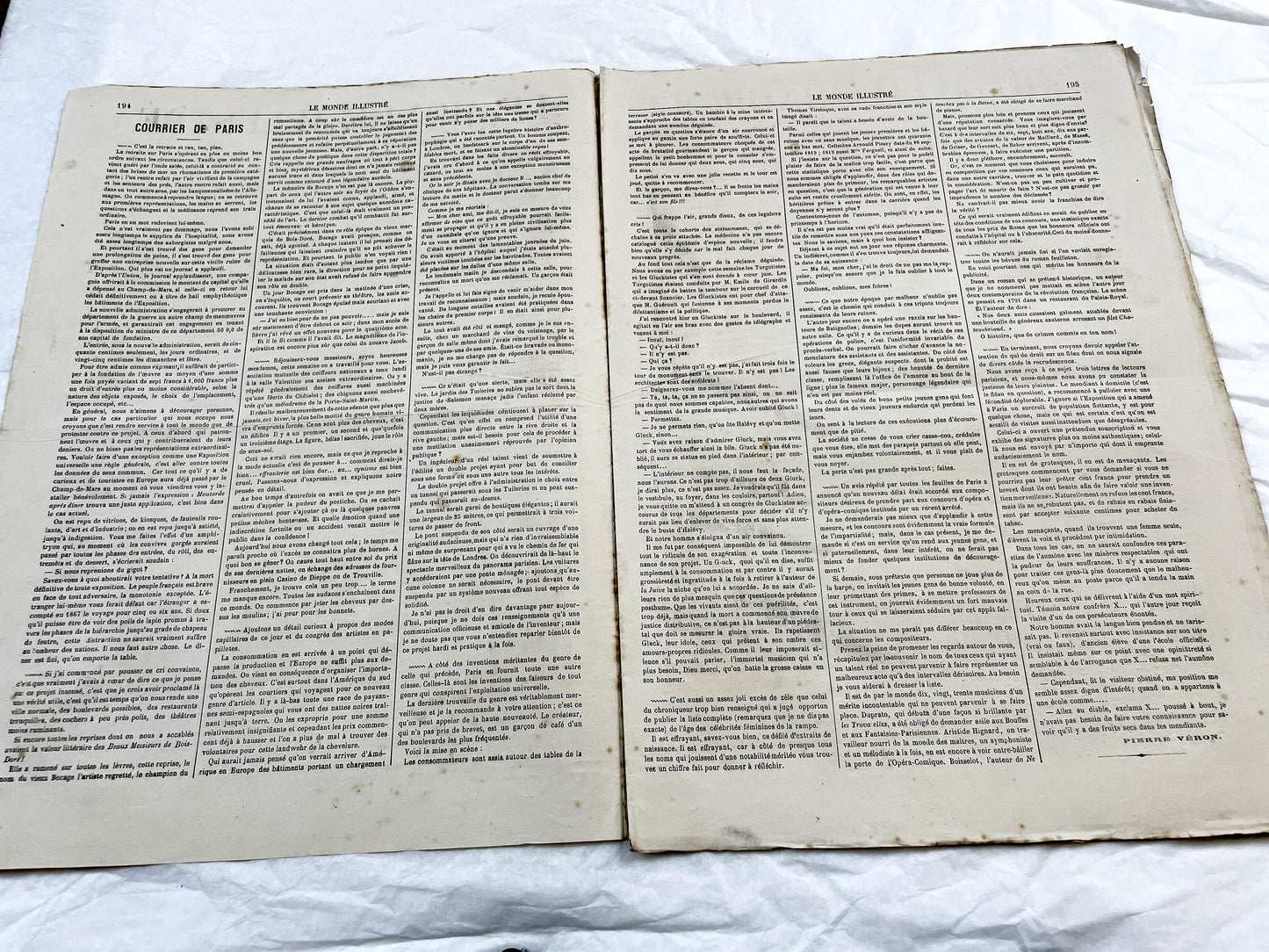 1860s - Stunning newspaper "Le monde illustré" with beautiful engravings - French newspaper from 1867 - 16 pages