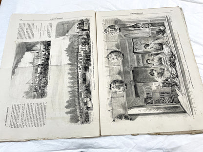 1860s - Stunning newspaper "Le monde illustré" with beautiful engravings - French newspaper from 1867 - 16 pages