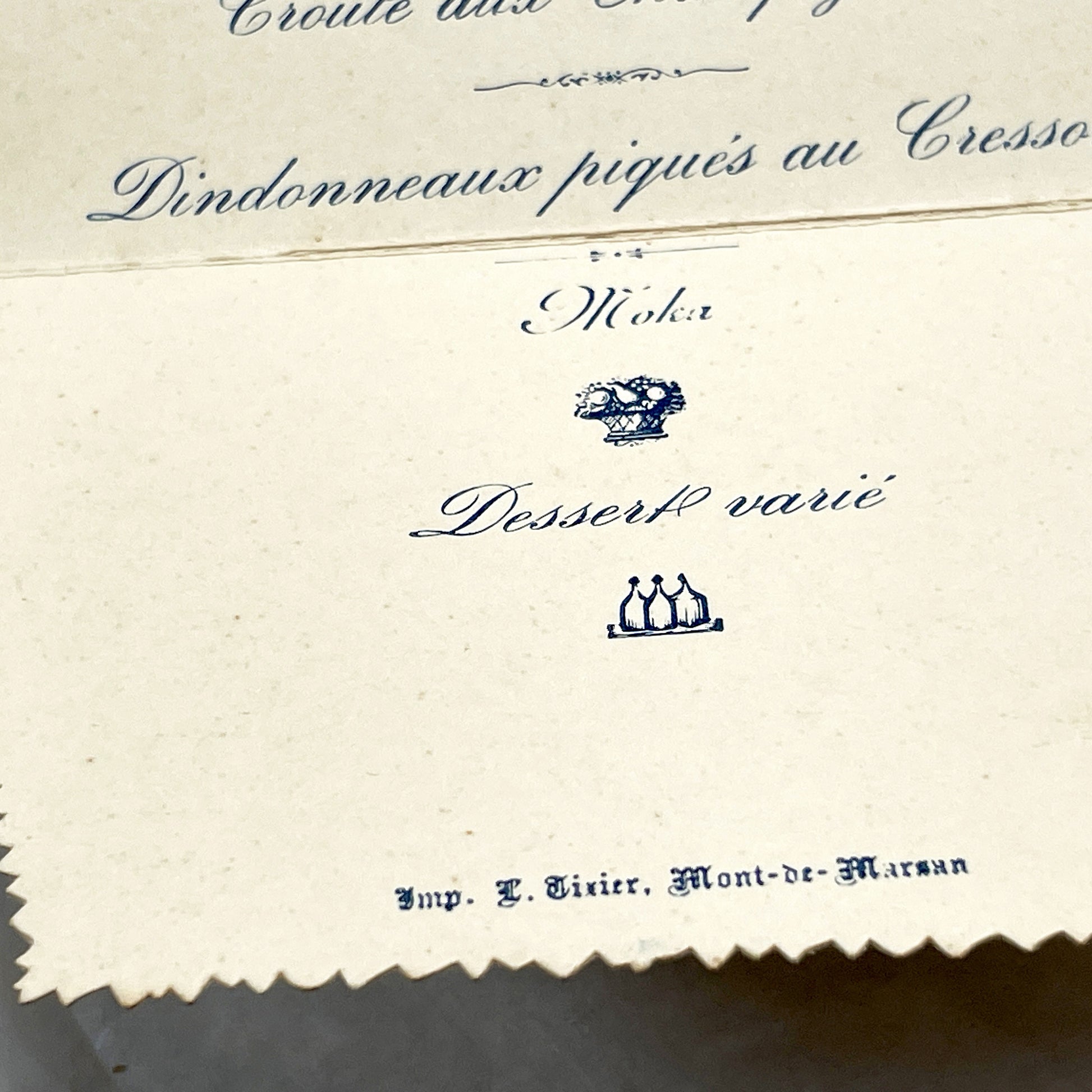 1900s - French Restaurant Menu - Vintage Culinary Document - Fine Dining Experience - Historic Meal Offering - Elegant Dinner Service