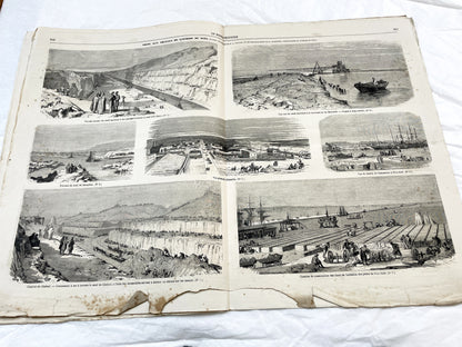 1860s - Stunning newspaper "Le monde illustré" with beautiful engravings - French newspaper from 1867 - 16 pages