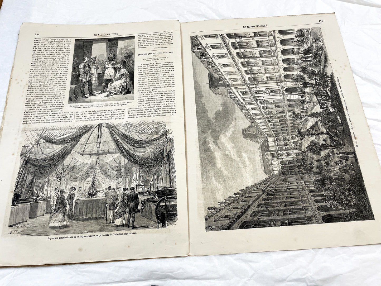 1860s - Stunning newspaper "Le monde illustré" with beautiful engravings - French newspaper from 1867 - 16 pages