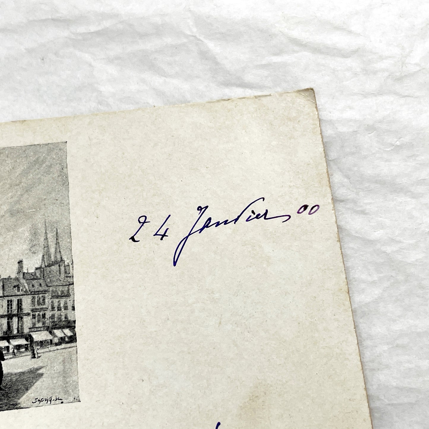 1900s - Vintage Handwritten French Menu Card - Elegant Dining Document - Classic Cuisine - Historic Culinary Artifact
