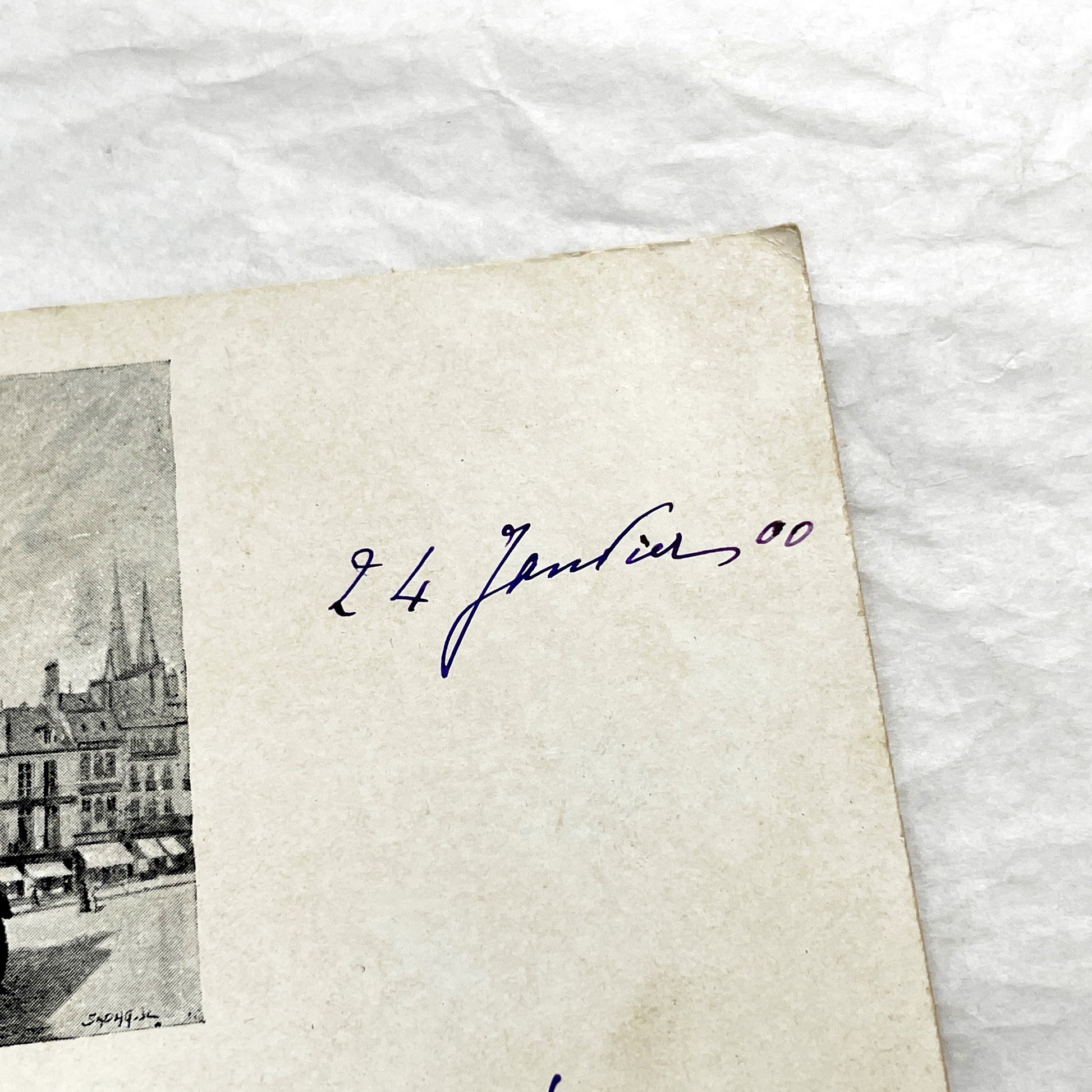 1900s - Vintage Handwritten French Menu Card - Elegant Dining Document - Classic Cuisine - Historic Culinary Artifact