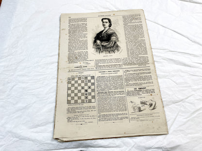 1860s - Stunning newspaper "Le monde illustré" with beautiful engravings - French newspaper from 1867 - 16 pages